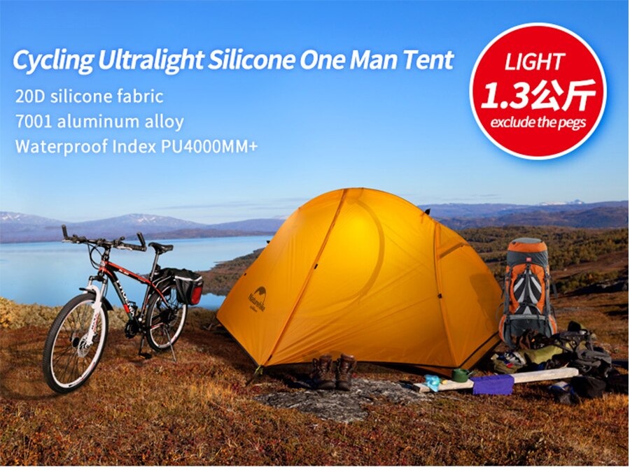 Cheap Goat Tents  1Person Camping Tent Ultralight Cycling Backpacking Tent Double Layer Fishing Beach Tent Outdoor Travel Hiking Tent   